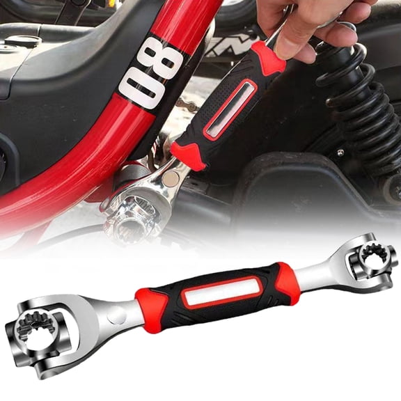 52 In 1 Universal Socket Wrench, 360° Rotating Head Universal Socket Tool, Steel Non-Slip Grip Tackles Car, Bike & Furniture, Replaces Heavy Tool Box