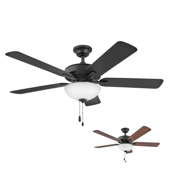 52 Inch 5 Blade Ceiling Fan-Matte Black Finish Hinkley Lighting 903352Fmb-Lia