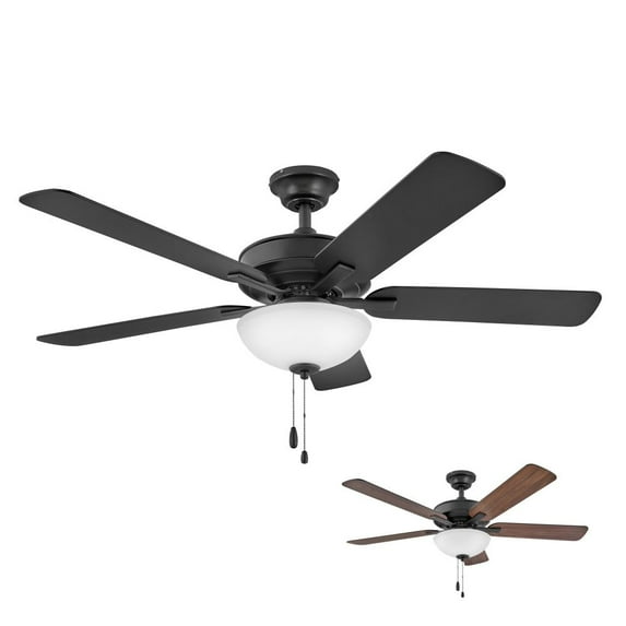 52 Inch 5 Blade Ceiling Fan-Matte Black Finish Hinkley Lighting 903352Fmb-Lia