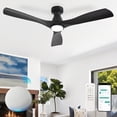 thumbnail image 1 of Depuley 52-Inch Black Ceiling Fan with Lights: Alexa & App Remote Control，Dimmable Indoor Outdoor Fan with 6-Speed ＆ 3 CCT, 1 of 9