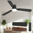 thumbnail image 1 of HUANCTOMA Ceiling Fans with Lights: 52inch Flush Mount Modern Ceiling Fan with Remote Reversible Airflow for Bedroom Indoor Outdoor, 1 of 11