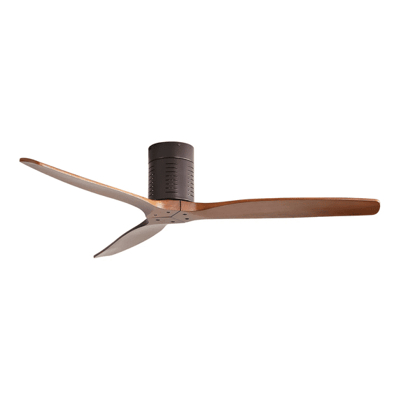 Ceiling Fans 52 inch Flush Mount Ceiling Fan with Remote Control, 3 Reversible Wood Blades Noiseless DC Motor Ceiling Fan without Light,Table Fans