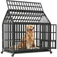 52 Inch Heavy Duty Indestructible XL Dog Crate Steel Escape Proof