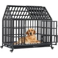52 Inch Heavy Duty Indestructible XL Dog Crate Steel Escape Proof