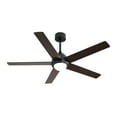 thumbnail image 1 of 52 Inch Indoor Ceiling Fan with Light Modern Ceiling Fans 5 Blades 3 Speed Remote Control for Patio Living Room, Bedroom, Office,Indoor Outdoor,Black, 1 of 5