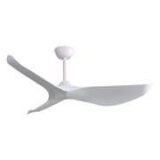 52 Inch Indoor Ceiling Fan without Light - 6 Speeds Reversible DC Motor, 3 ABS Blades, White for Bedroom Living Room