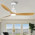 thumbnail image 1 of 52 Inch Intergrated LED Ceiling Fan with Antique Brown Wood GraiInch Blade, 1 of 11