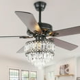 thumbnail image 1 of 52 Inch Reversible Blades Ceiling Fan Lamp Crystal Fan Chandelier with Remote Control, 1 of 5