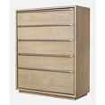 thumbnail image 1 of 52 Inch Tall Dresser Chest, 5 Drawers, Metal Handles, Floating Plinth Base, 1 of 5