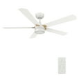 thumbnail image 1 of 52" Indoor Ceiling Fan with Remote Light Compatible with Wi-Fi Apps and Voice Control, 1 of 8