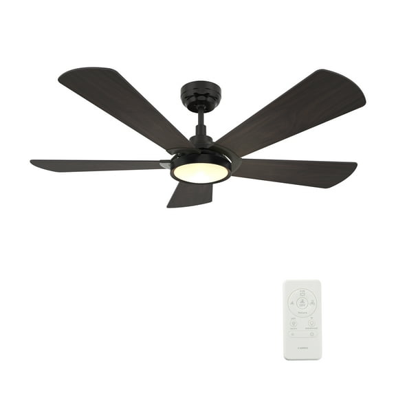 52" Indoor Wifi Ceiling Fan with Dimmable LED Light and Remote for Smart Home