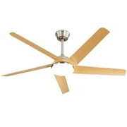 52Low Profile Ceiling Fan with 22W LED Light and Remote Control 5 ABS Blades for Living Room