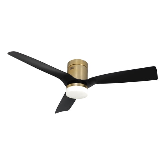 52" Low Profile IndooOutdoor Outdoor Ceiling Fan with Remote and 10 Speed DC Motor Dim Light