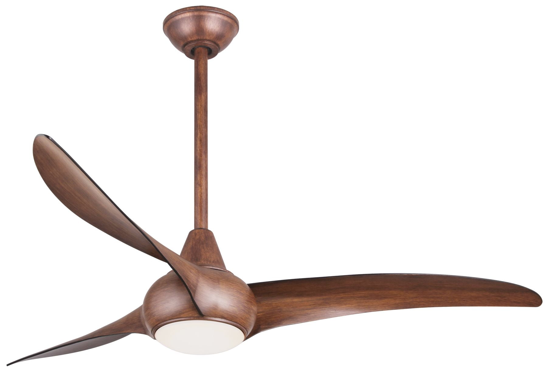 52" Distressed Koa ABS Plastic Ceiling Fan with LED Light and Remote