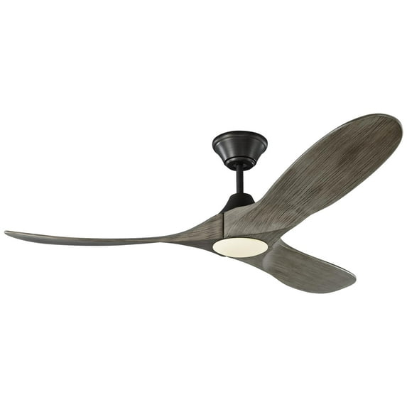 52" Monte Carlo Maverick II Oak Pewter Modern Ceiling Fan with Remote