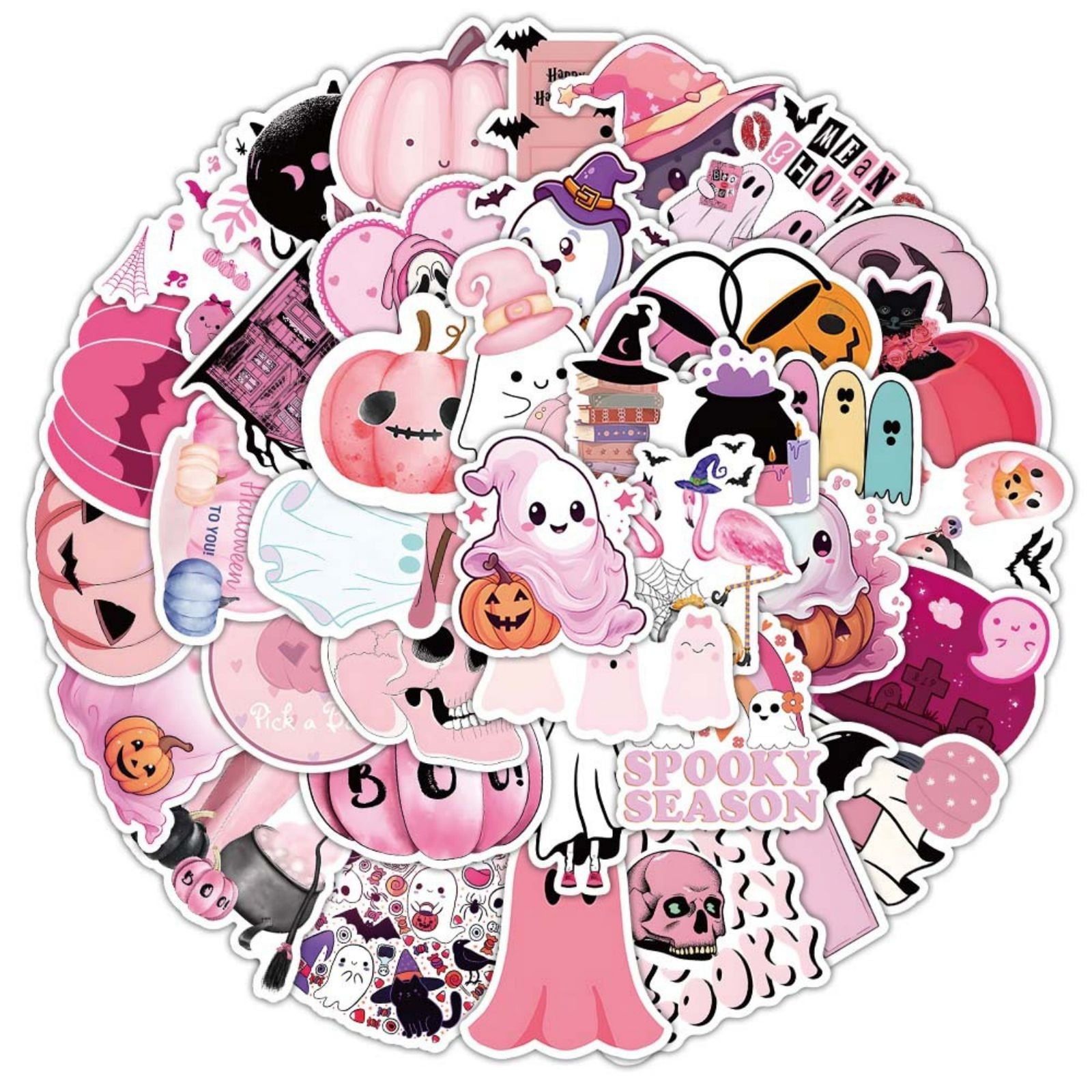 52 Pack Novelty Stickers Cute Decor For Phones Skateboards DIY Crafting