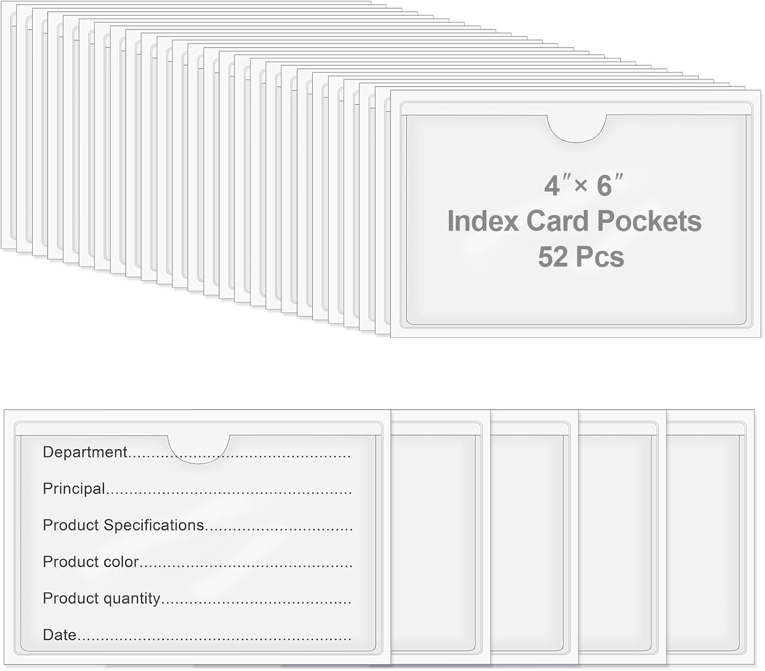 Clear Card Sleeves 2-Pack Clear 4x6 Index Card Holders - 80 Page Binder Sleeves For Recipe Cards, Photos, Study Notes Study Flash Card Organizer Clear Card Sleeves 2-Pack Clear 4x6 Index Card Holders - 80 Page Binder Sleeves For Recipe Cards, Photos, Study Notes Study Flash Card Organizer