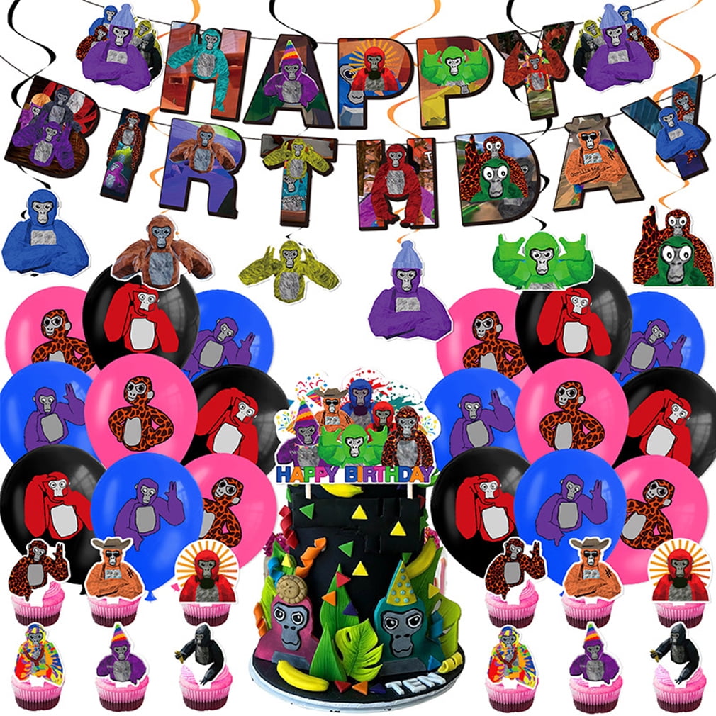 48 Pcs Ninja Turtles Birthday Party Decorations, Cartoon Turtles Theme Party  Supplies Set Include Happy Birthday Banners, Cake Topper, Cupcake Toppers,  Balloons for Kids Teenage 