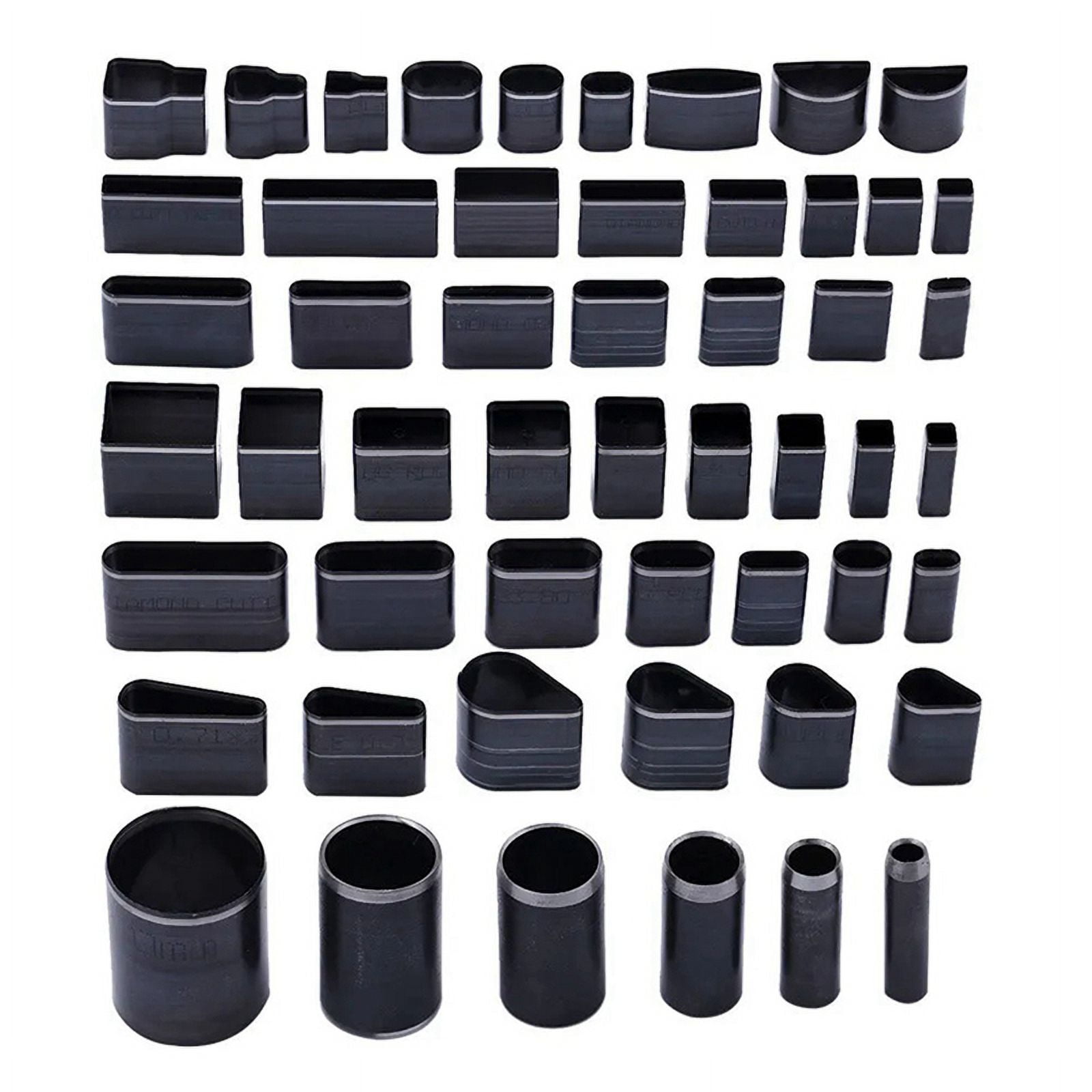 52 Pcs Hollow Punch Cutter Tools Kit Carbon Steel Leather Punching Die Cutting Mold Manual Hole Puncher Se