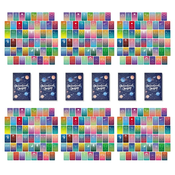52 Pcs Positive Affirmations Meditation Spiritual Self Care Cards Gifts, Set of 6, 9.7x6 cm Paper Prints