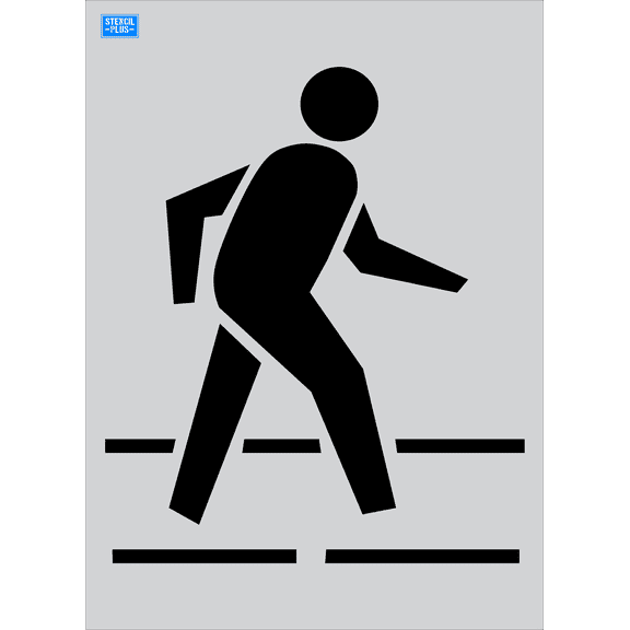 52 Pedestrian Crossing Symbol Stencil Pavement Marking Stencil Thickness: .060