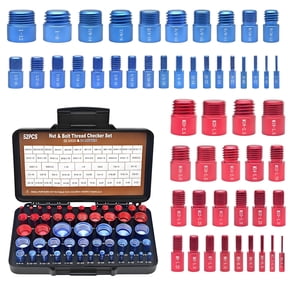 52 Piece Thread Checker Set Metric Gauges For Screws Fasteners Workshop Maintenance Spaceflight Aluminum