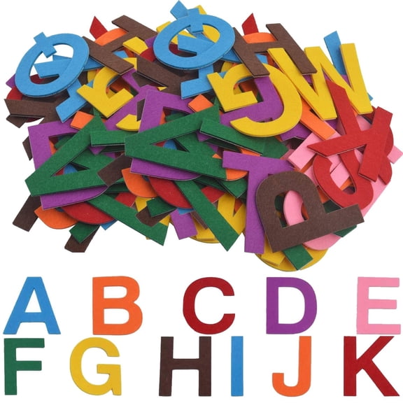 52 Pieces 8 Assorted Colors,Self-Adhesive Foam Letters Felt Alphabet Stickers A-Z 6.5cm Felt Letter Stickers,for Decoration Arts and Crafts