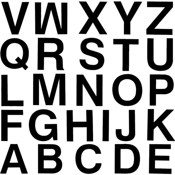 52 Pieces Black Felt Alphabet Letter Stickers Self-Adhesive Soft Felt Cloth 26 Letters A-Z Sticker for Classroom Handicraft Learning Art Projects Party Decoration