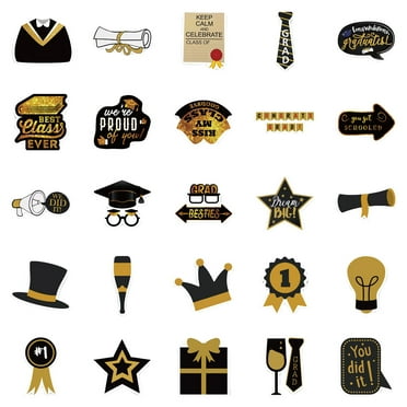 52 Pieces Of New Graduation Season Stickers For Decorating Suitcases Notebooks DIY Stickers