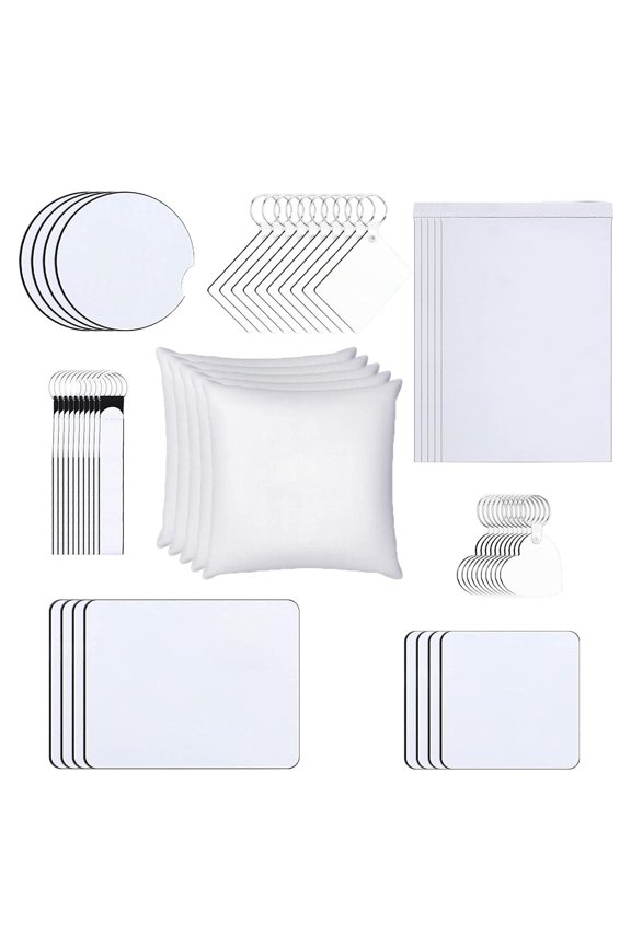 52 Pieces Sublimation Blank Products Cover DIY Wrist Strap Mouse