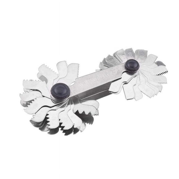 52 Pieces of Thread Pitch Gauge Thread Pitch Measuring Tool Thread Gauge (52 Pieces of Metric + Inch),1 * 52pcs metric and inch integral thread gauge,silver