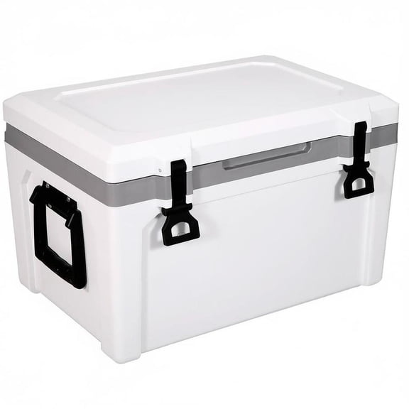 52 Qt Insulated Portable Cooler, Hard Cooler with Heavy Duty Handle, Holds 50 Cans, Ice Retention for Camping