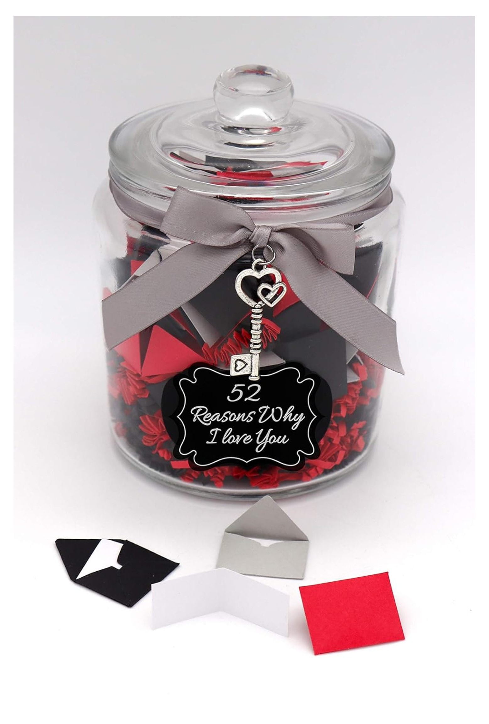 52 Reasons Why I Love You Jar Handcrafted cute Gift for Boyfriend, Love