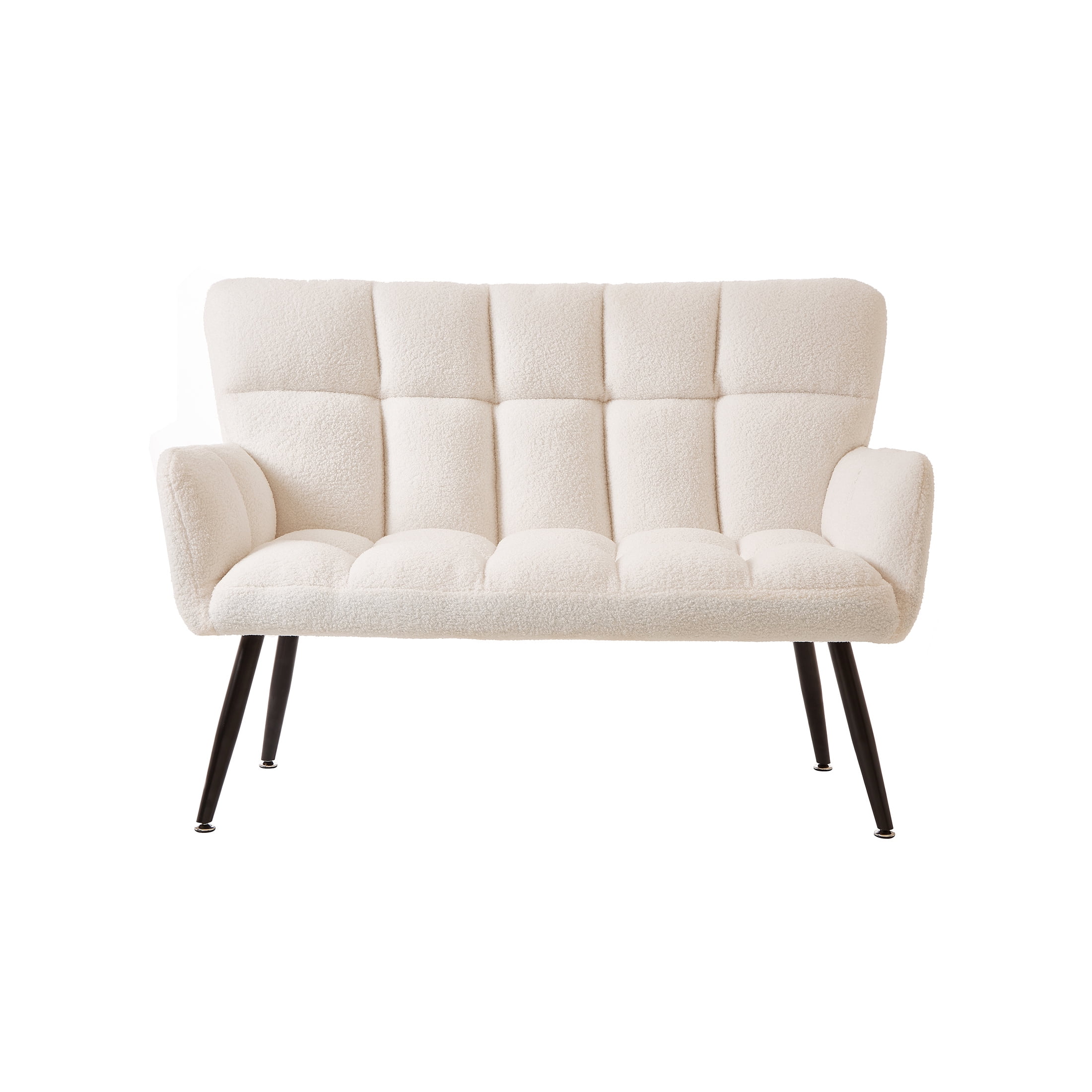 52'' Small Loveseat Sofa, Couch 2-Seater with Quilting Backs for Living ...