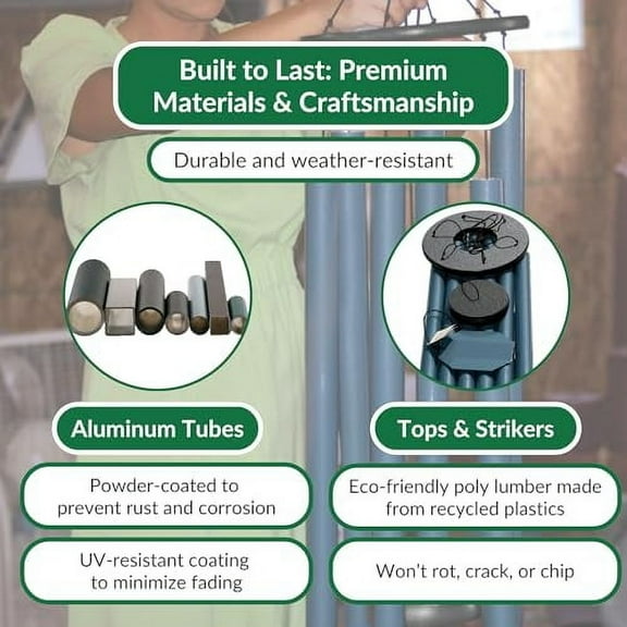 52" Summer Songfest Wind Chime - Amish Handcrafted