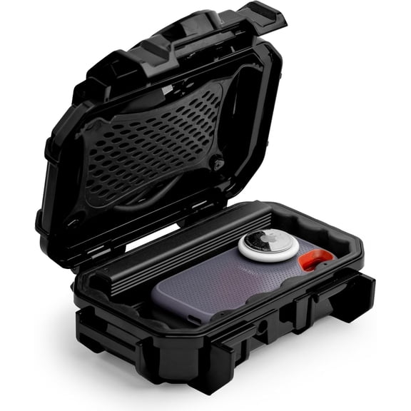 52 Waterproof Dry Box Protective Case - Travel Safe/Mil Spec/USA Made - for Cameras, Camping, Fishing, Hiking, Traveling, Water Sports, Knives, Survival (Black)