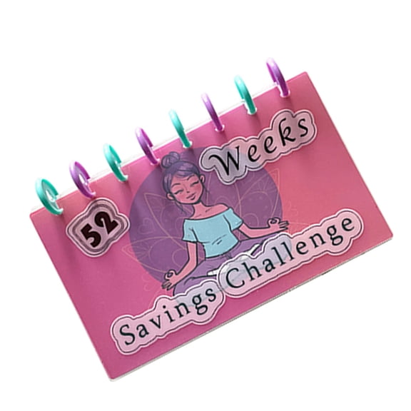 52 Weeks Savings Challenge Binder Practical Money Saving Guidebook with Envelope Motivational Financial Diary Planner