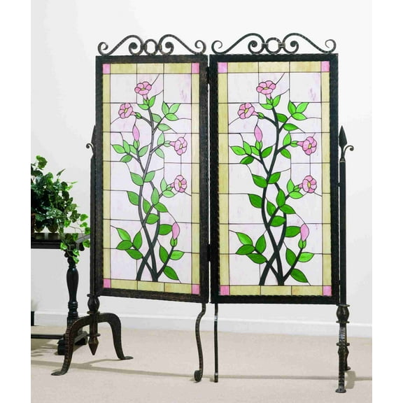 Meyda Tiffany 65254 52 Inch W 63 Inch H Gerardia Glass & Metal 2 Panel