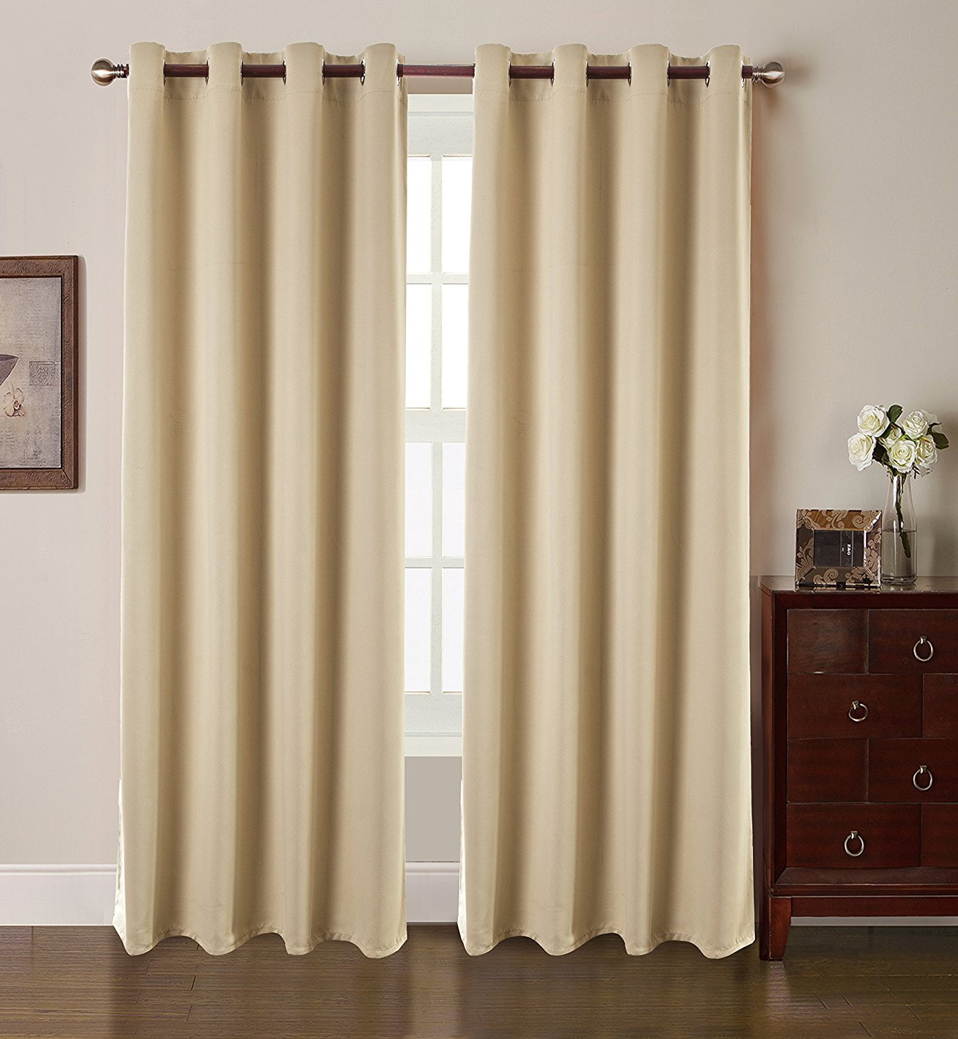 52" X 84" Blackout EnergyEfficient Thermal Grommet Window Curtain, 2