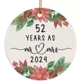 52 Years As Mr & Mrs 2024 Ornament 52Th Weeding Anniversary Christmas