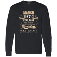 thumbnail image 1 of 52 Years Old 52Nd Birthday Legend Vintage March 1974 Bday Long Sleeve Shirt, 1 of 3