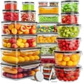 thumbnail image 1 of 52 count  Storage Containers with  Airtight (26  & 26 Containers)-  Plastic Leakproof Meal-Prep Container for Kitchen Storage Organization Microwave/Dishwasher Safe with Labels & Pen, 1 of 7