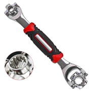 52-in-1 Socket Wrench, Flexible Multi Functional Dog Bone with Rubber Handle, 360 Degree Rotating Head, Any Size Standard Span for Auto Repair and More