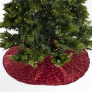52 in. Ari Embroidered Tree Skirt, Burgundy