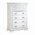 thumbnail image 1 of 52 in. Auri Tall Dresser Chest, 5 Drawers, Crown Molding - White Wood, 1 of 1