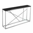 thumbnail image 1 of 52 in. Faux Stone Frame Console Table, Black & Silver, 1 of 1