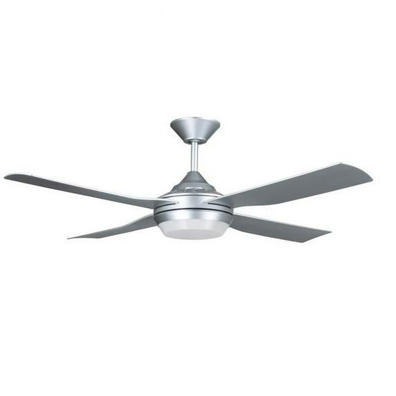 52 in. Moonah LED Light with Remote Control Ceiling Fan, Silver