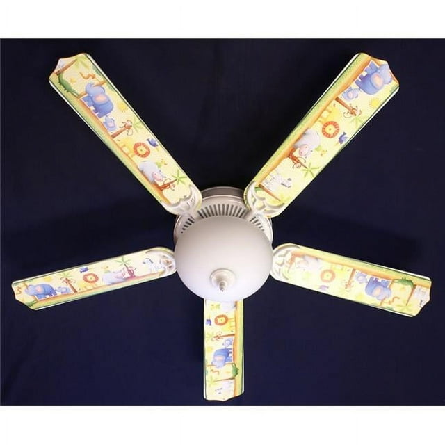52 in. New Baby Nursery Jungle Animals Ceiling Fan