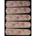 thumbnail image 1 of 52 in. New Flowers Floral Decor Ceiling Fan Blades, Pink & Purple, 1 of 1