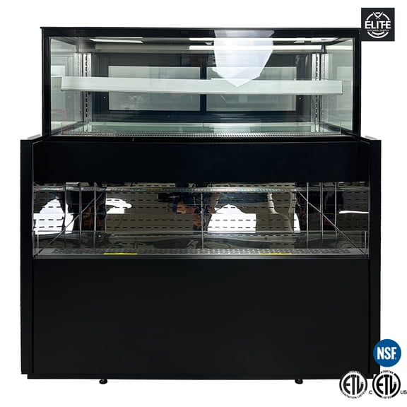 52 in. Open Air Display Case Refrigerator 18 Cu.Ft. Refrigerated Open Air Cooler Display Case Grab & Go Merchandiser NSF ETL